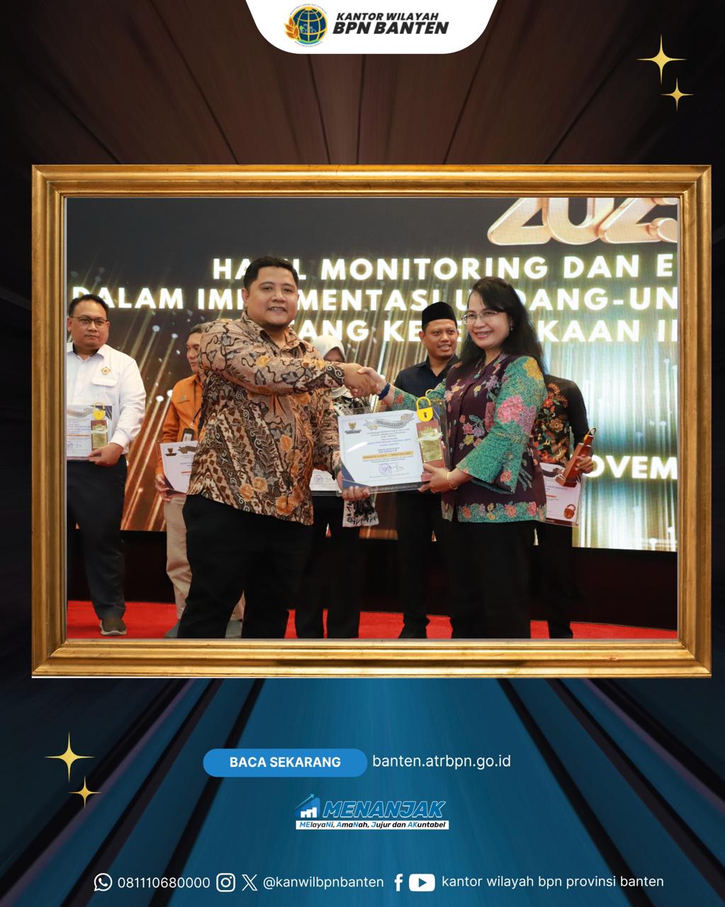 Kanwil BPN Provinsi Banten Raih Predikat Badan Publik Informatif Tahun 2025