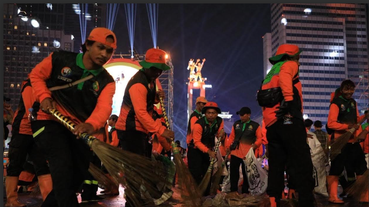 Sampah Sisa Perayaan Tahun Baru 2026 di Jakarta 91,41 Ton, Menurun karena Larangan Kembang Api