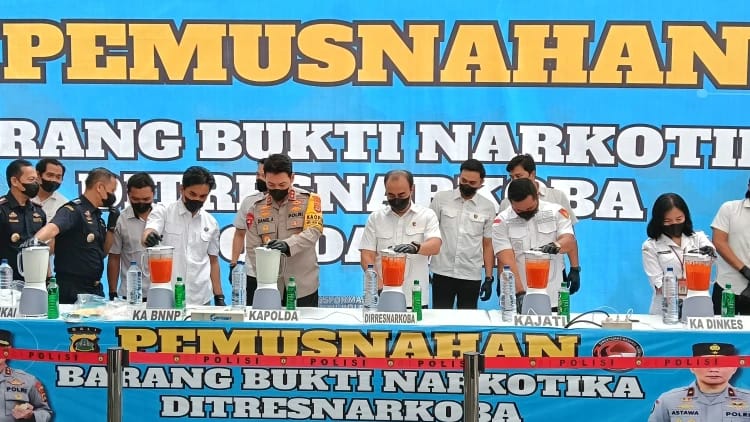 Polda Bali Musnahkan Barang Bukti Narkotika Senilai Rp 23,4 Miliar