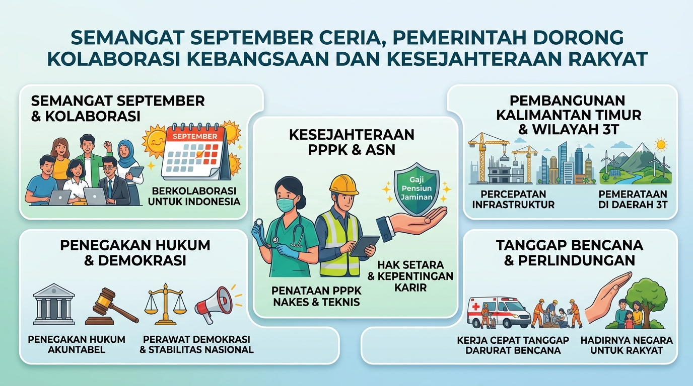 Semangat September Ceria, Pemerintah Dorong Kolaborasi Kebangsaan dan Kesejahteraan Rakyat