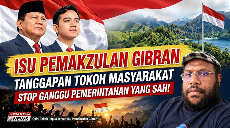 Isu Pemakzulan Gibran Tidak Relevan, Tokoh Papua Kenius Kogoya Serukan Stabilitas Nasional